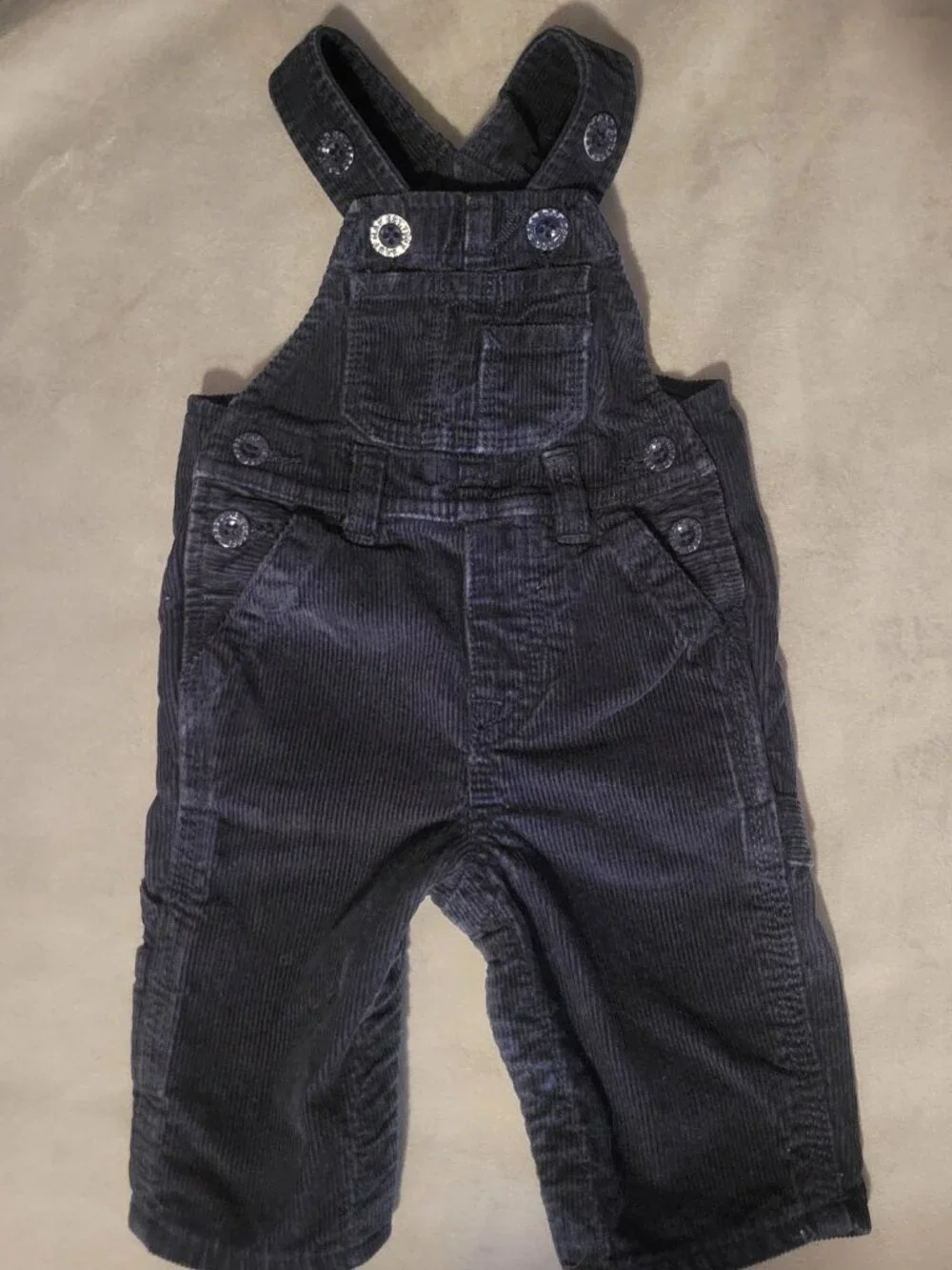 NAVY BLUE BABY GAP CORDUROY OVERALLS SIZE 0-3 Months Classic